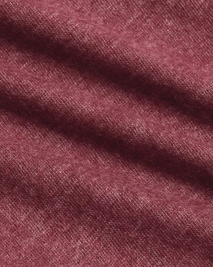 Dark Heather Claret Tall Straight Hem Crew Neck T-Shirt