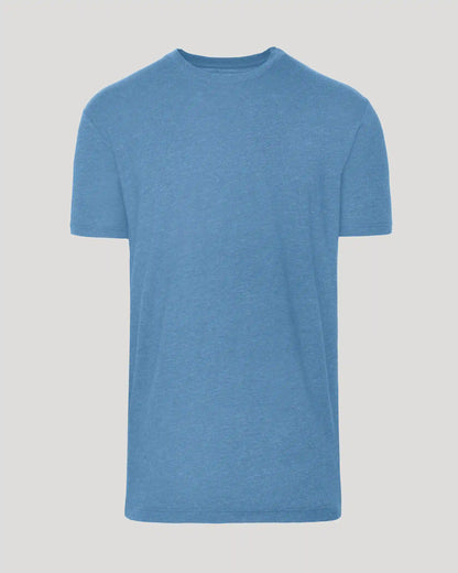 Dark Heather Blue Lake Tall Straight Hem Crew Neck T-Shirt