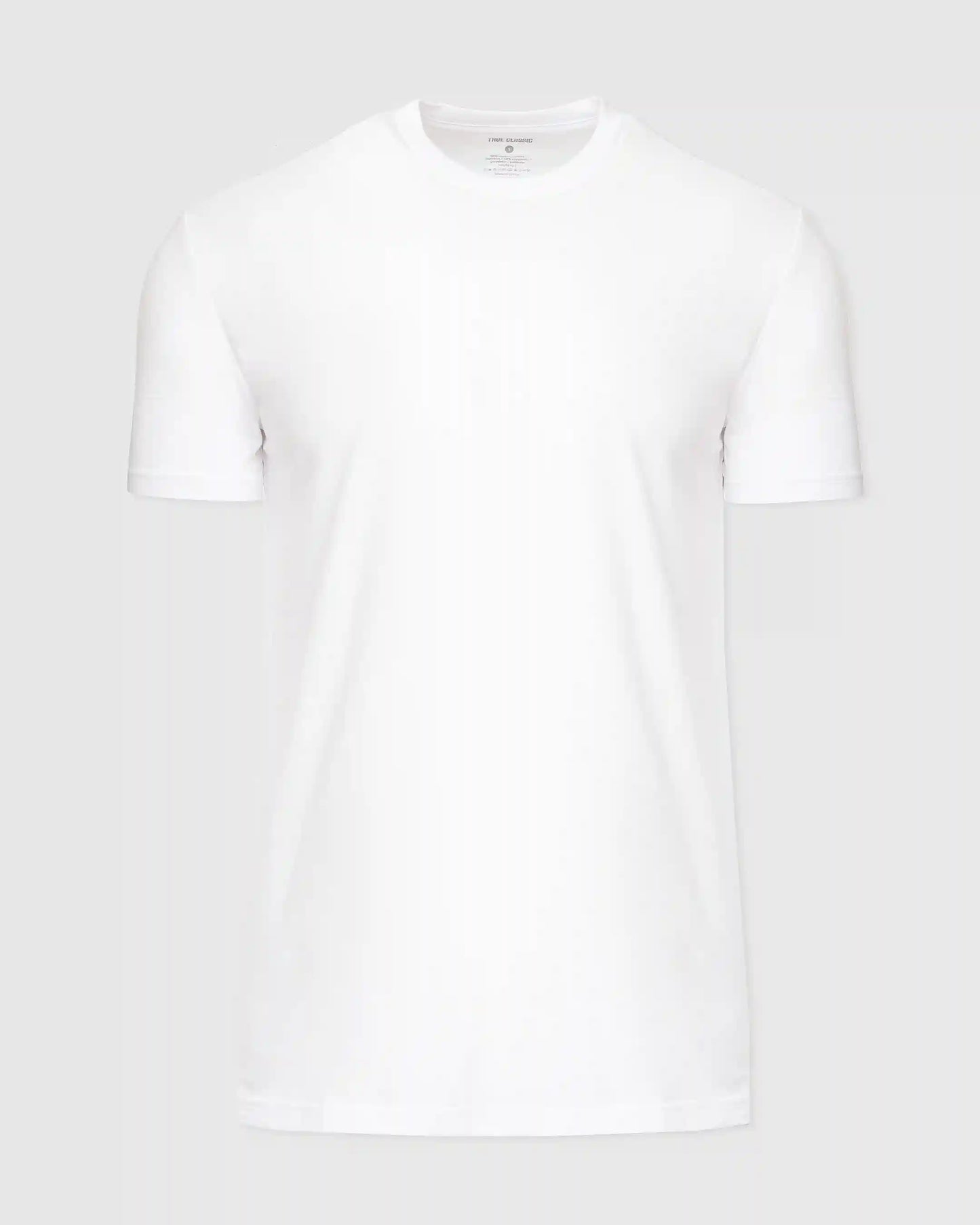 White Tall Straight Hem Crew Neck T-Shirt