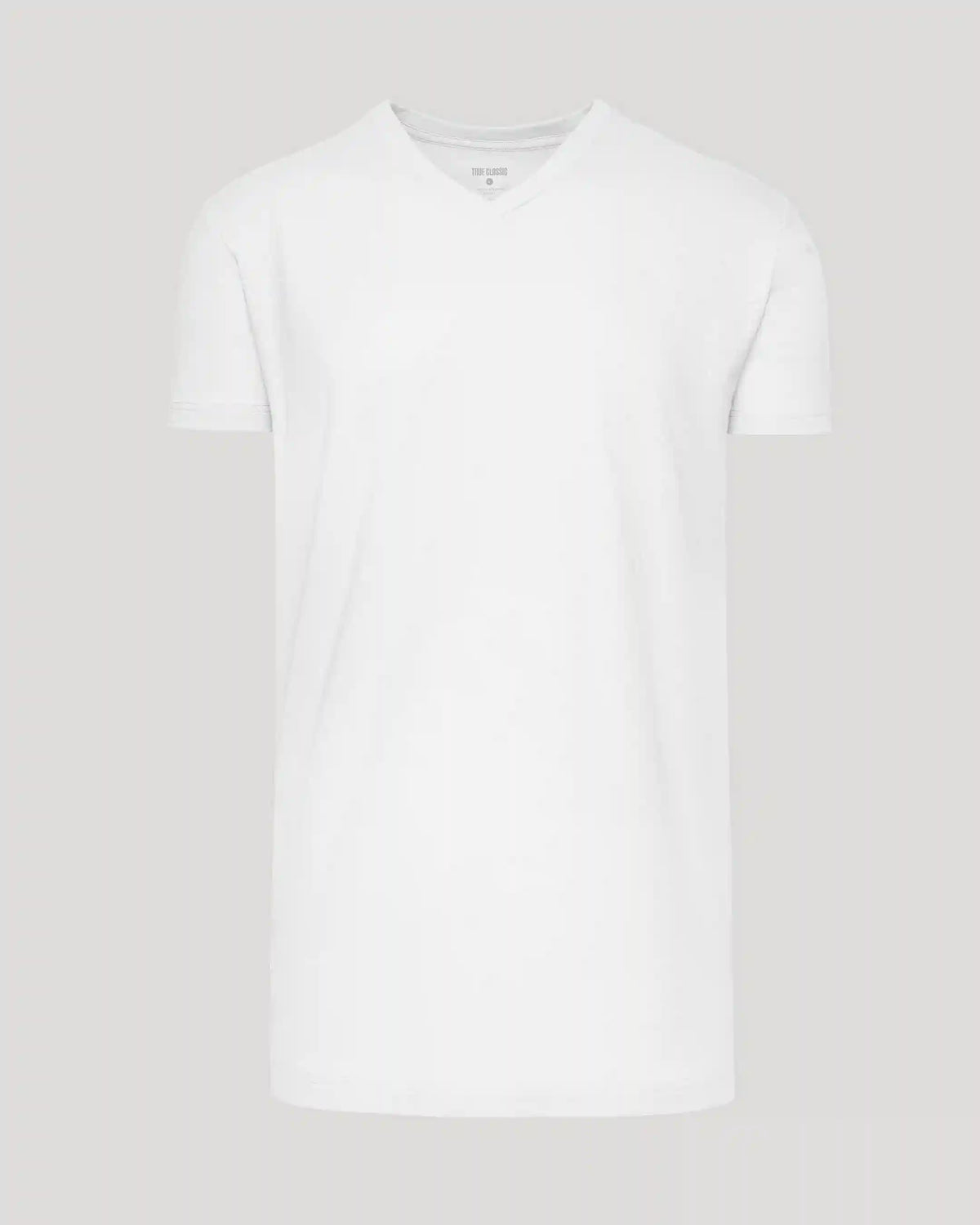 White Tall Short Sleeve Classic V-Neck