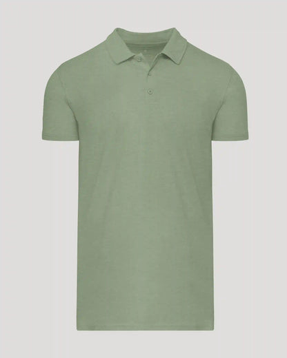 Dark Heather Bay Green Short Sleeve Tall Polo