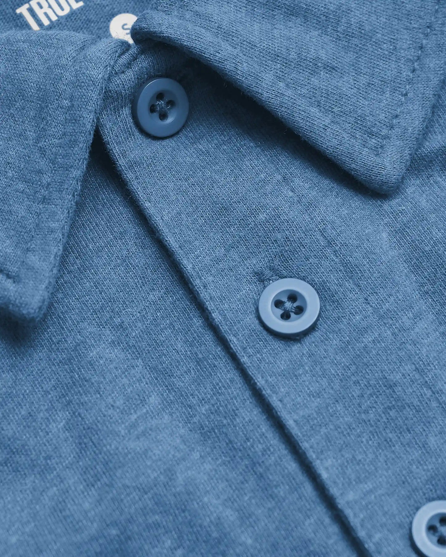 Dark Heather Blue Lake Short Sleeve Tall Polo