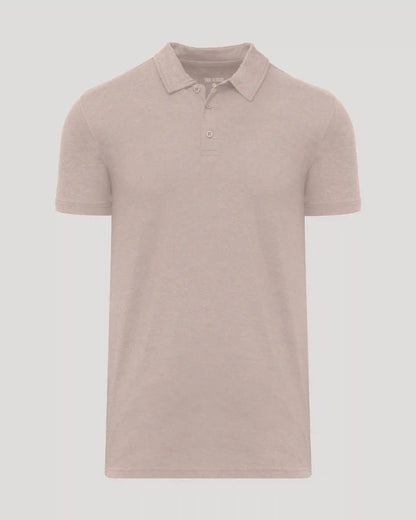 Light Heather Slate Mauve Short Sleeve Tall Polo