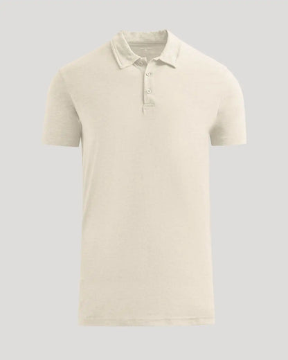 Oatmeal Short Sleeve Tall Polo