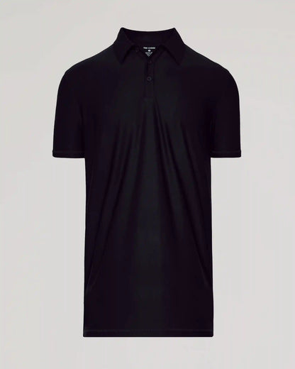 Black Short Sleeve Tall Active Polo