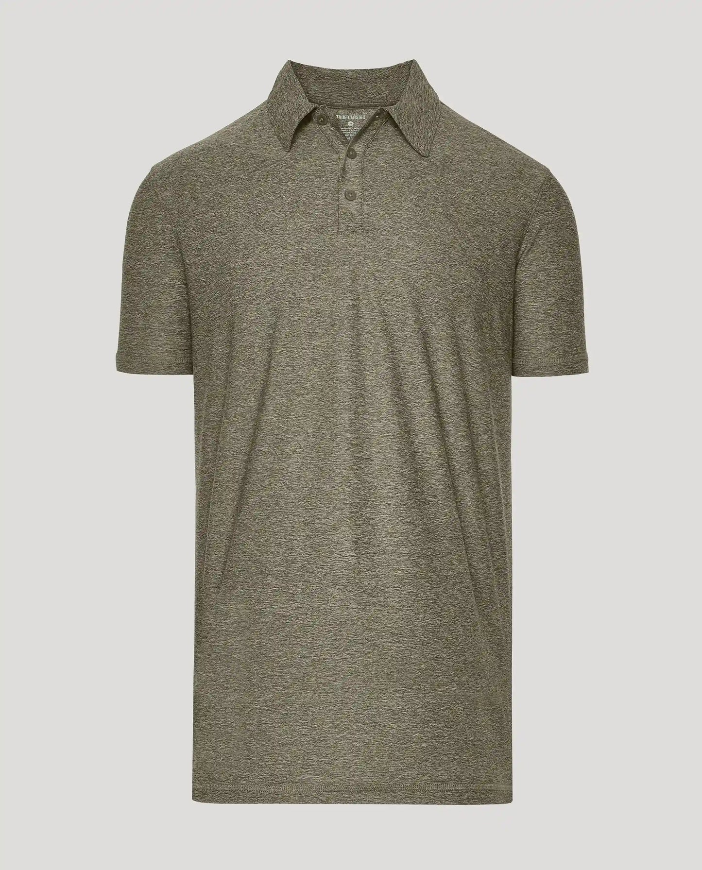 Heather Military Green Short Sleeve Tall Active Polo