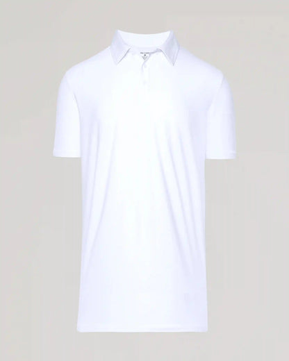 White Short Sleeve Tall Active Polo