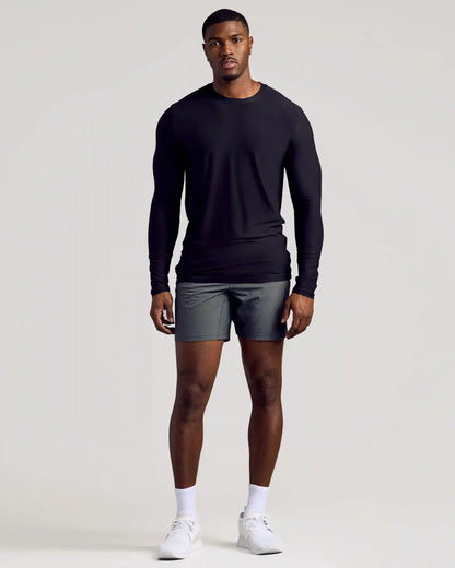 Black Long Sleeve Tall Active Crew