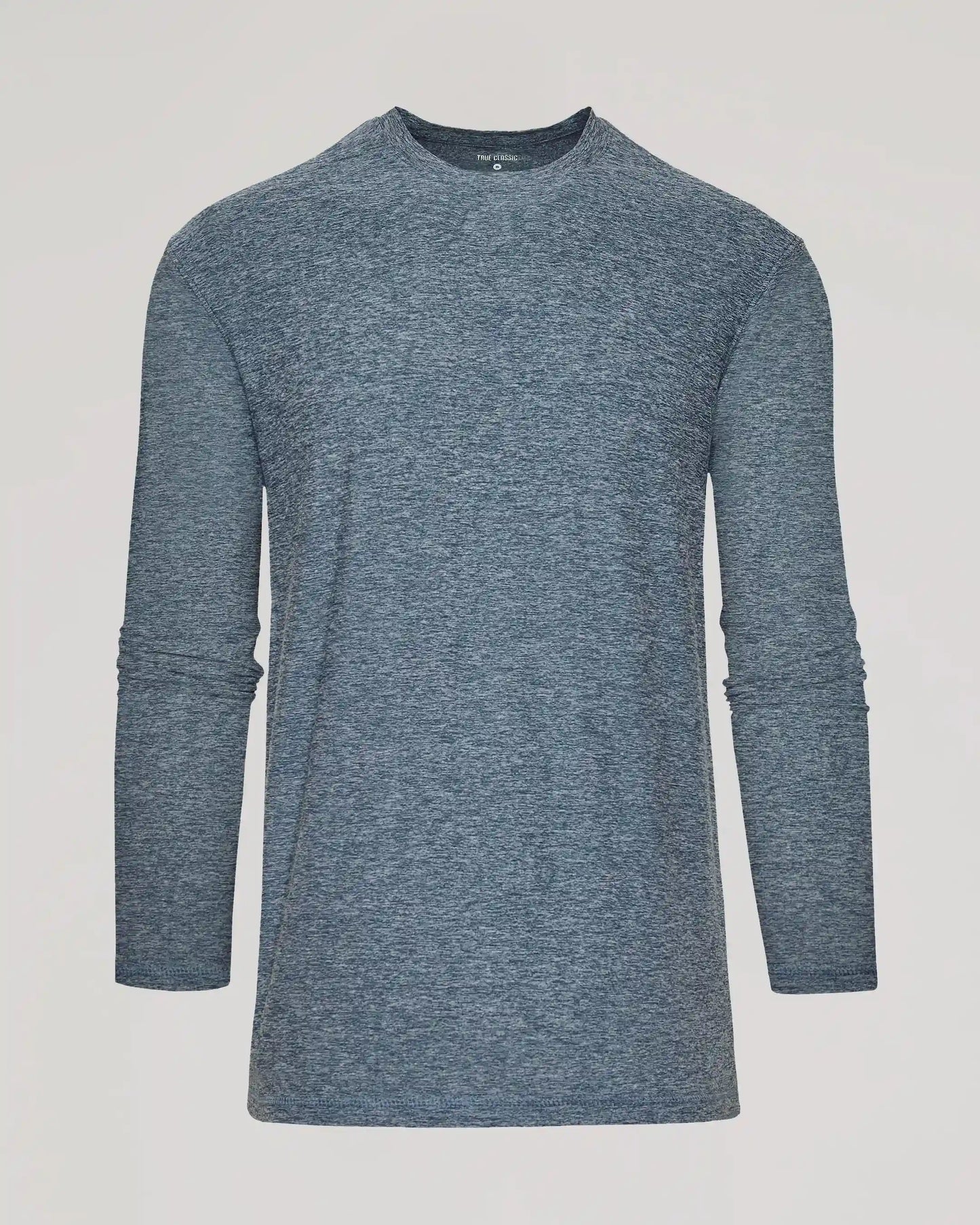 Heather Navy Long Sleeve Tall Active Crew