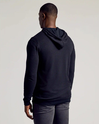 Black Tall Waffle Hoodie