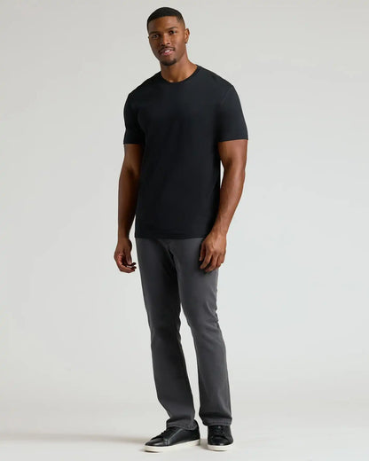 Black Tall Pima Cotton Blend Crew