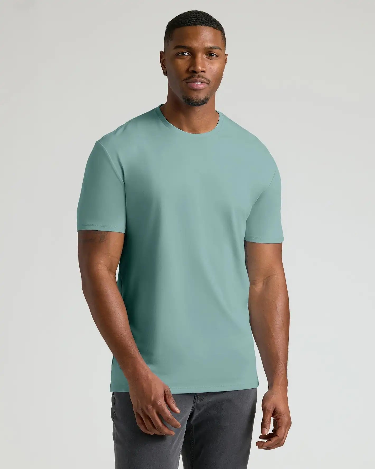 Stormy Sea Tall Pima Cotton Blend Crew