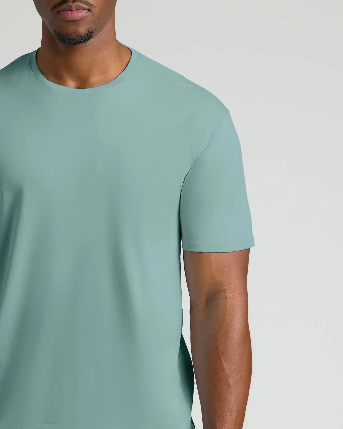 Stormy Sea Tall Pima Cotton Blend Crew