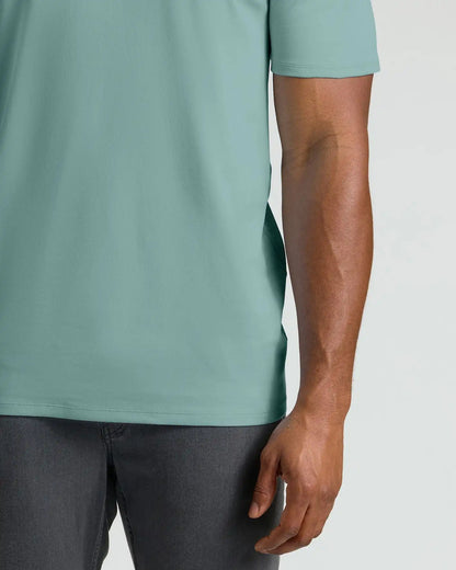 Stormy Sea Tall Pima Cotton Blend Crew