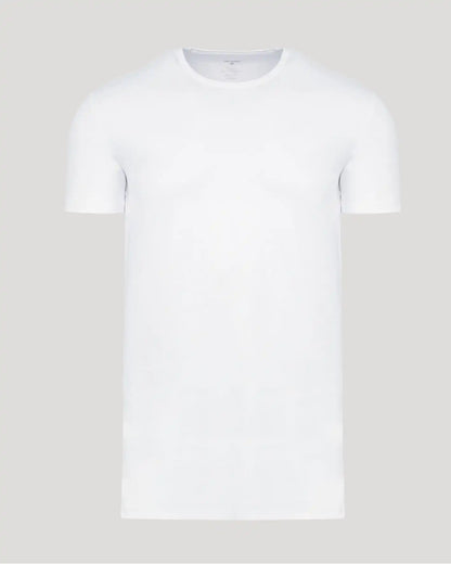 White Tall Pima Cotton Blend Crew