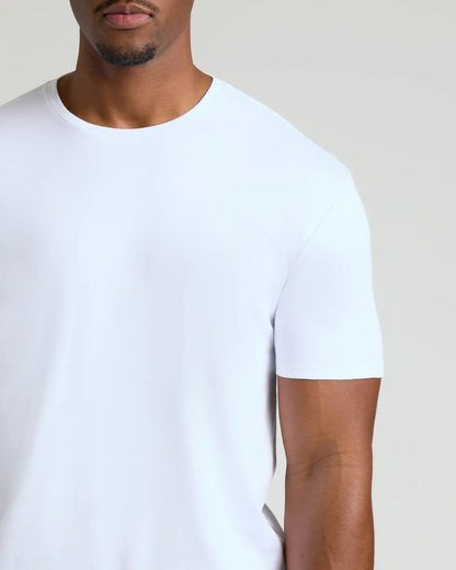 White Tall Pima Cotton Blend Crew