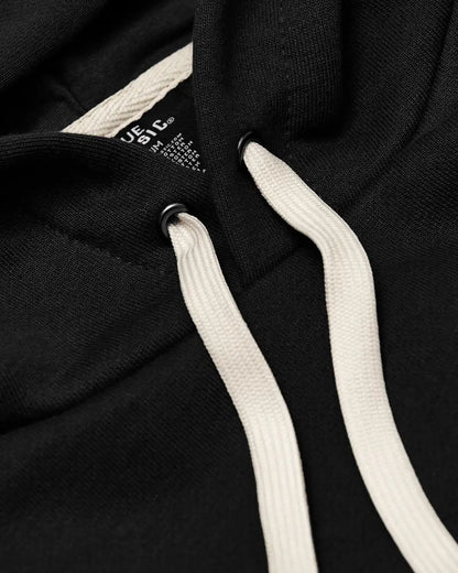 Black Tall Fleece French Terry Pullover Hoodie
