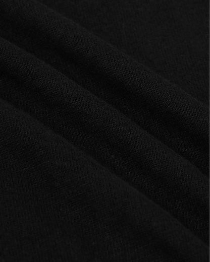 Black Tall Heavyweight Curved Hem Crew