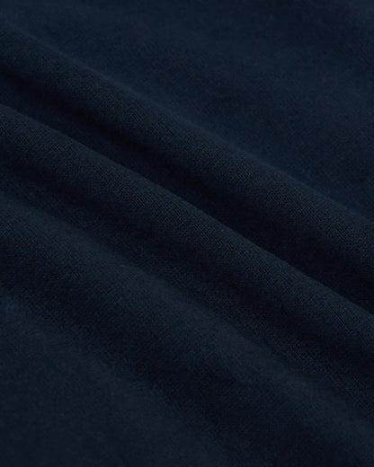 Navy Heavyweight Curved Hem Crew