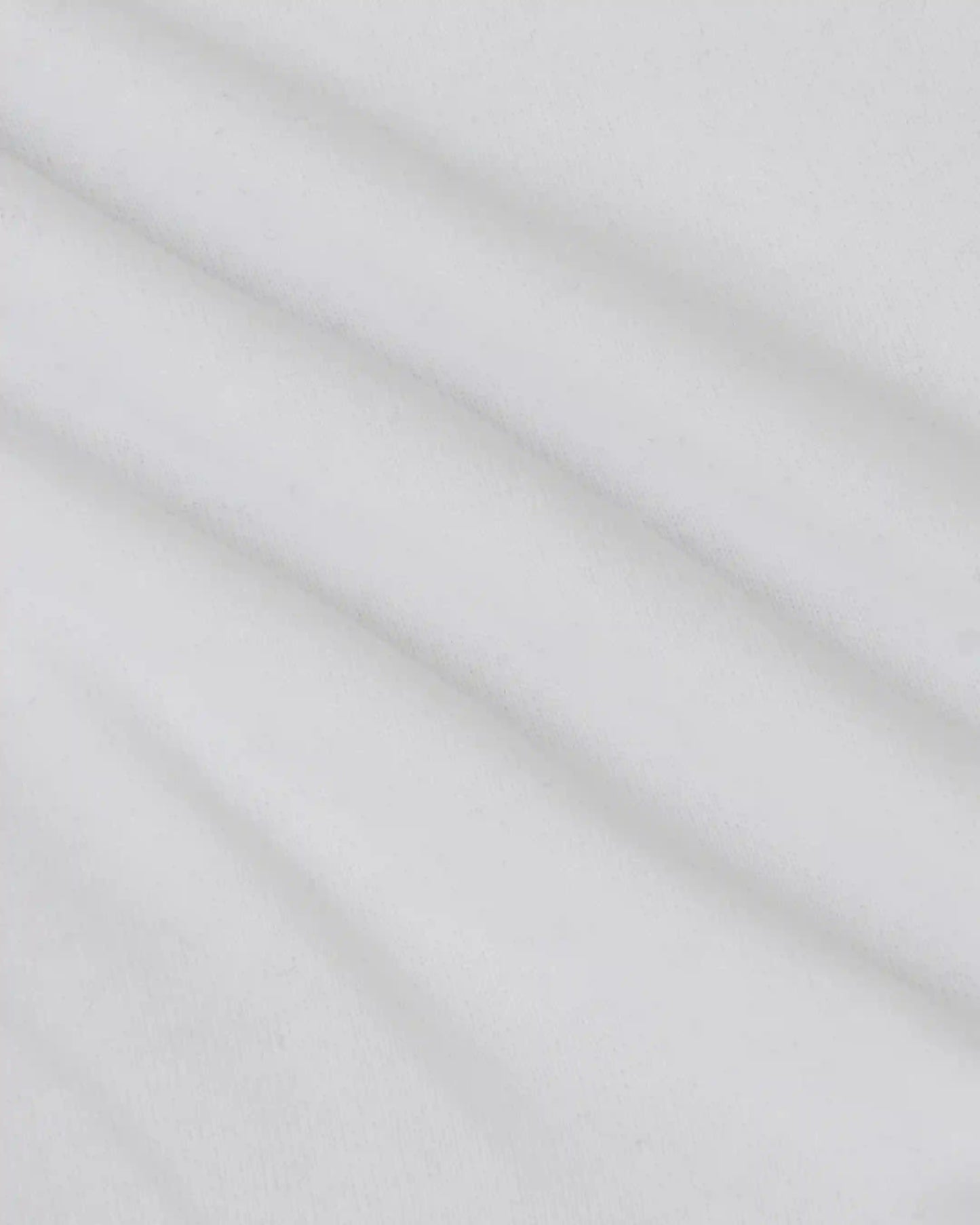 White Heavyweight Curved Hem Crew