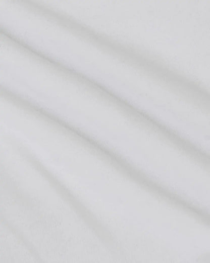 White Tall Heavyweight Curved Hem Crew
