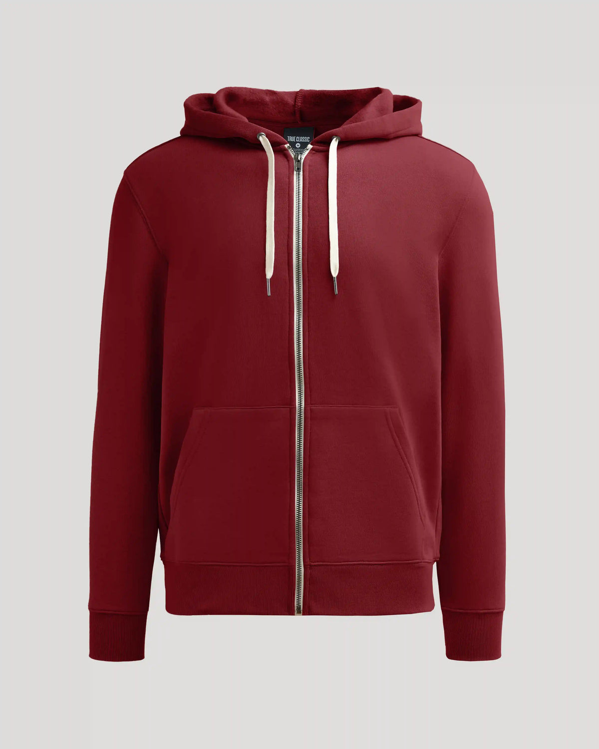 Dark Maroon Fleece French Terry Zip Hoodie