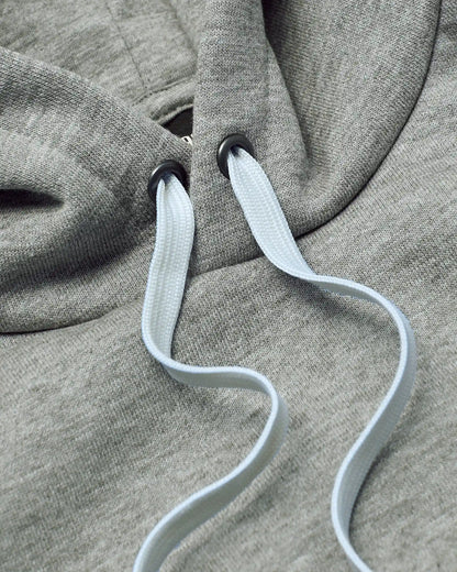 Dark Heather Gray Fleece French Terry Pullover Hoodie