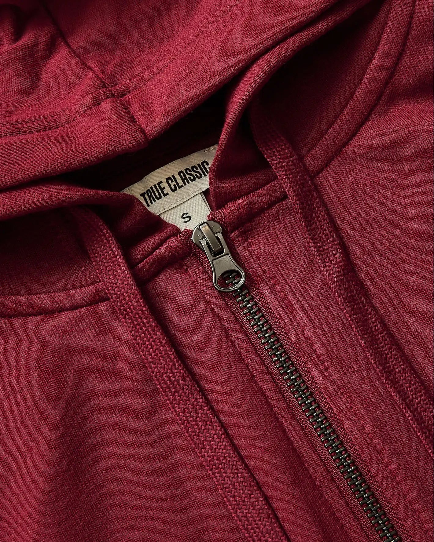 Womens Dark Maroon Crop Zip Hoodie