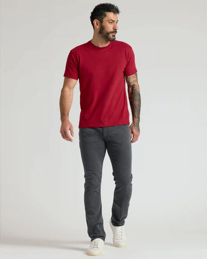 Gray Wash Straight Comfort Stretch Jeans