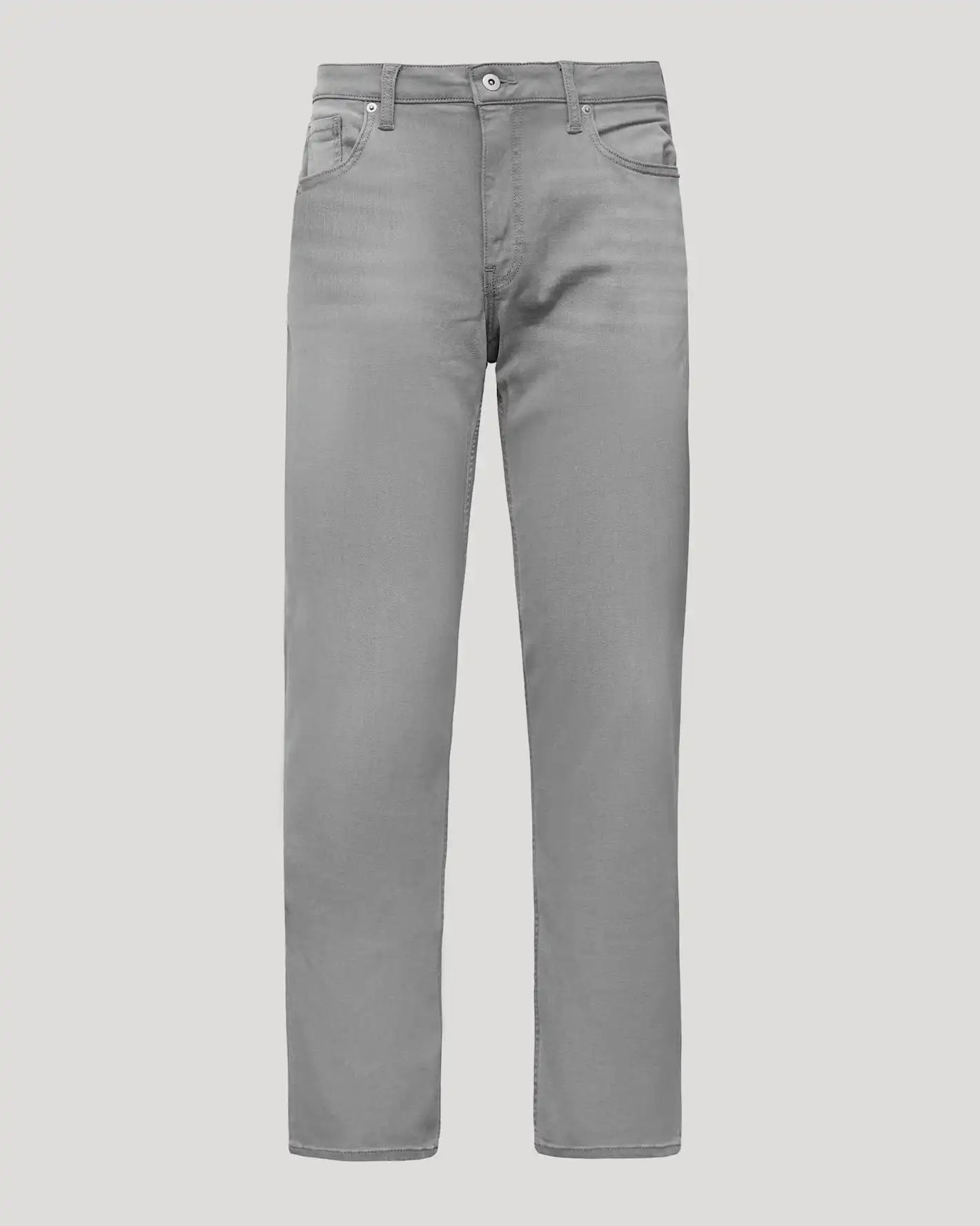 Medium Gray Wash Straight Comfort Stretch Jeans