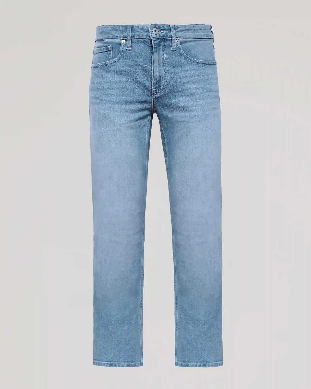 Light Indigo Wash Straight Authentic Denim Jeans