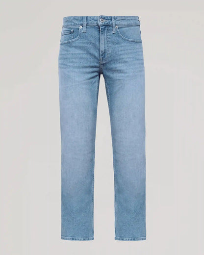 Light Indigo Wash Straight Authentic Denim Jeans