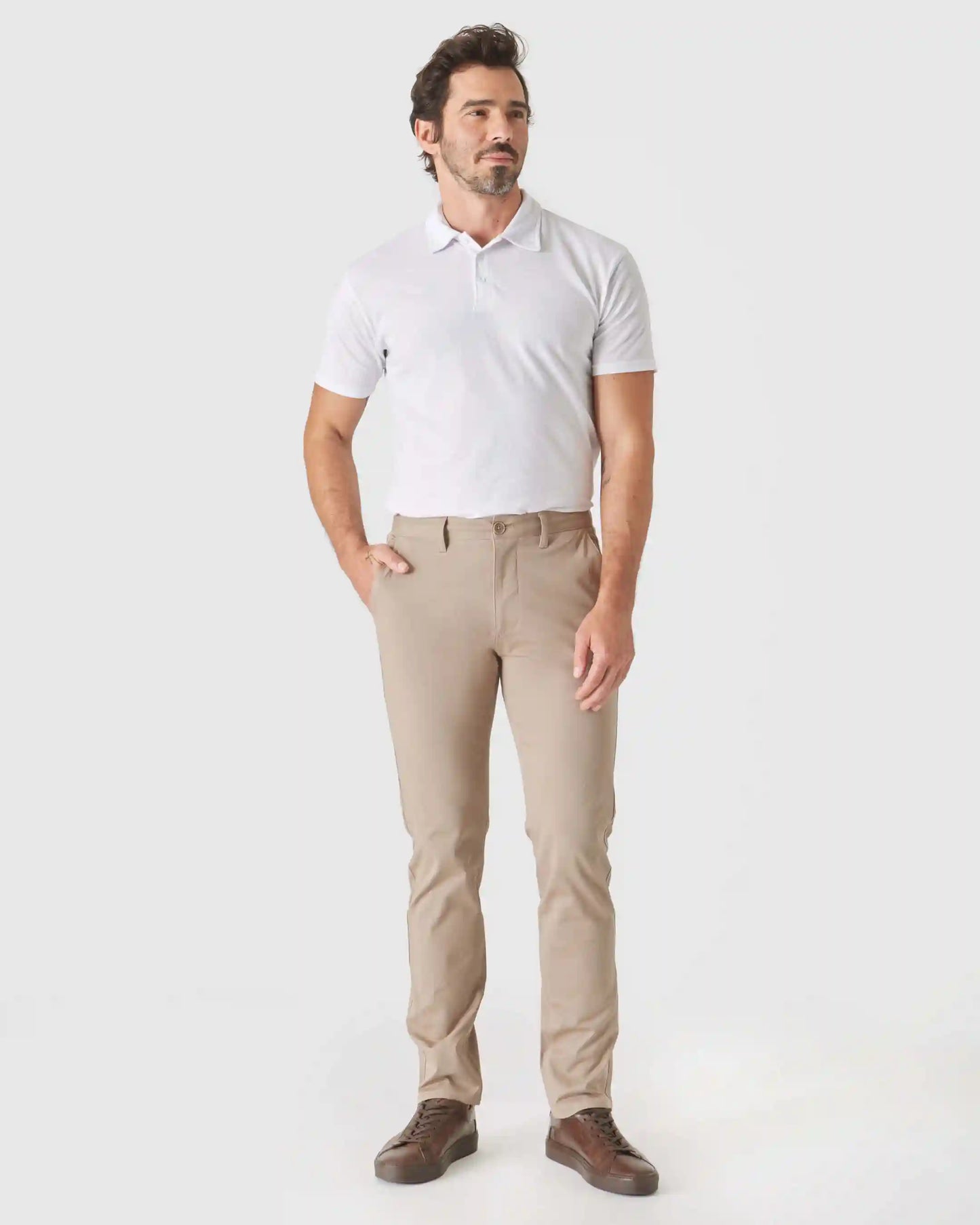 Khaki Slim Twill Chino Pant