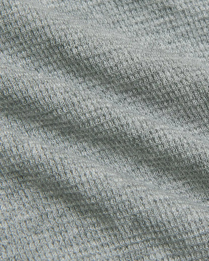 Womens Heather Gray Waffle Long Sleeve Henley & Waffle Leg Pant 2-Pack