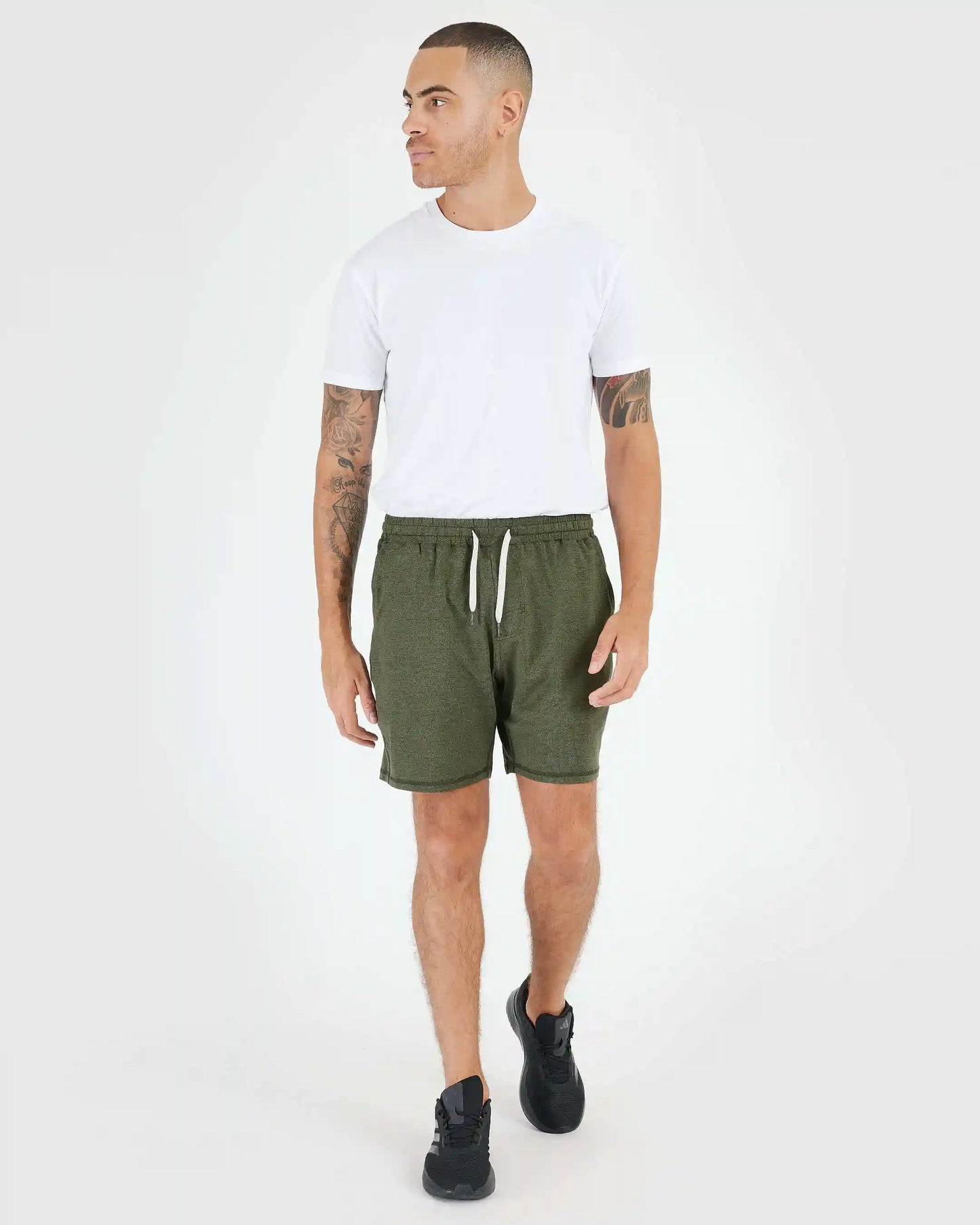 Dark Heather Military Green Active Comfort Short