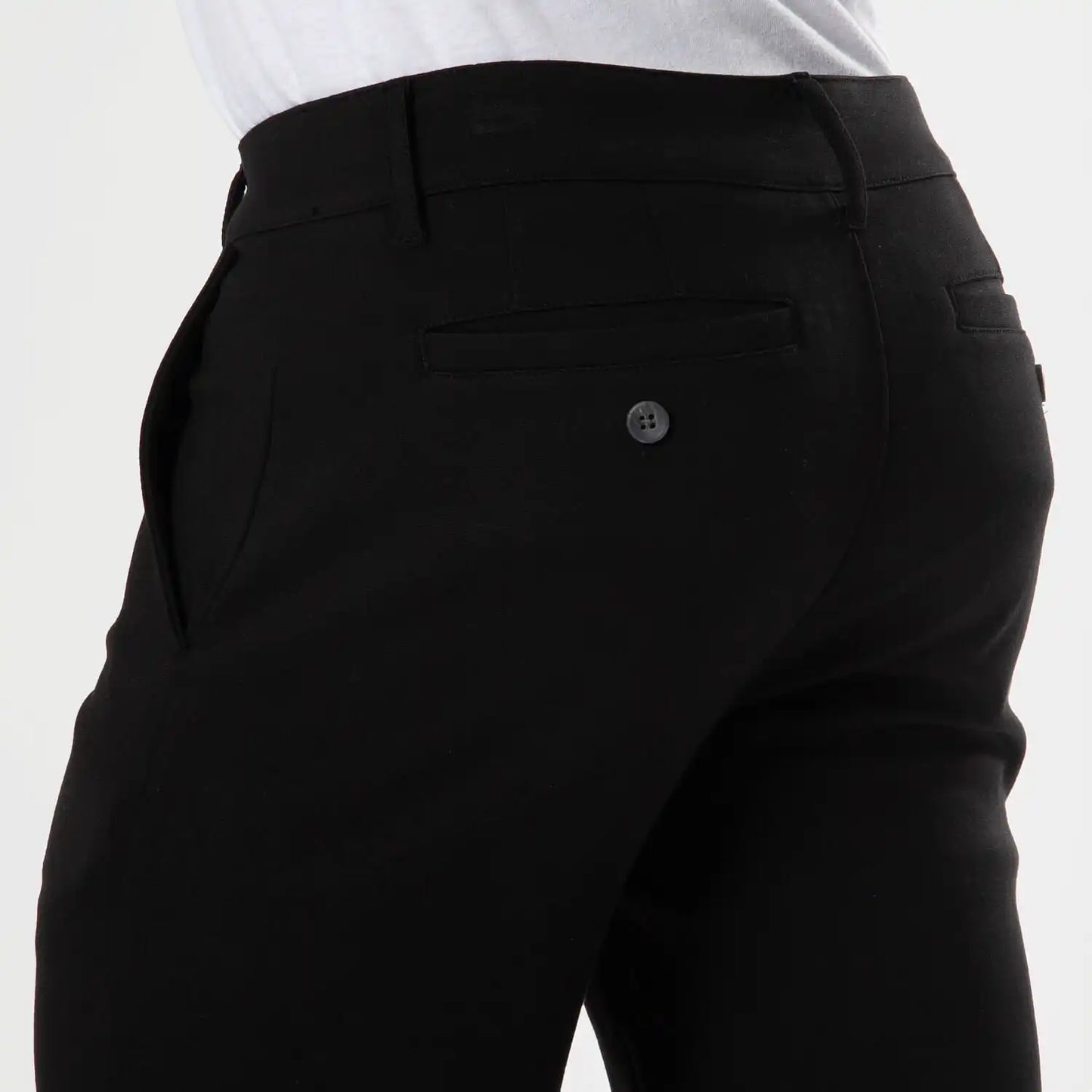 7" Black Comfort Knit Chino Shorts