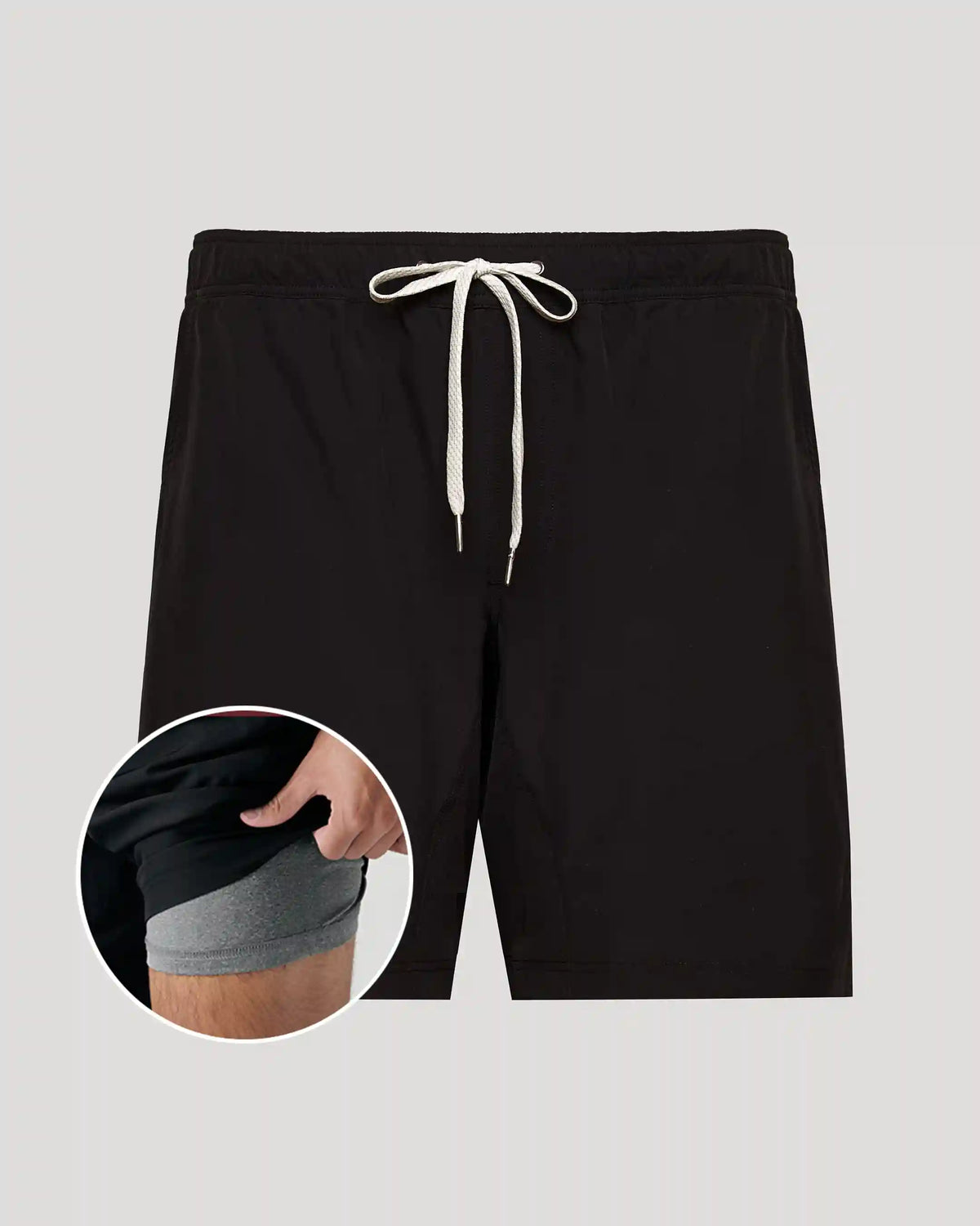 Black 9" Active Quick Dry Shorts