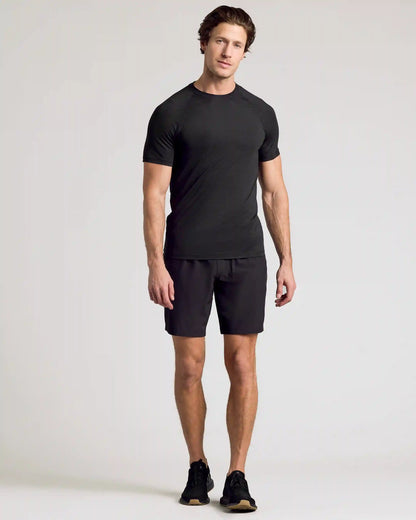 Black 9" Active Quick Dry Shorts