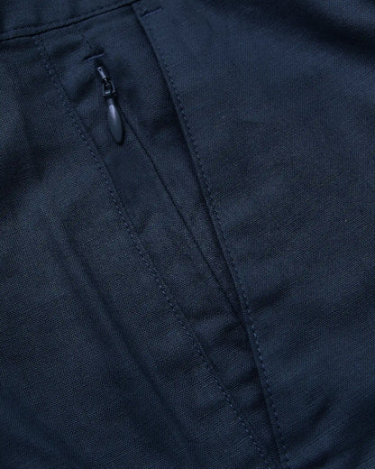 7" Navy Linen Shorts