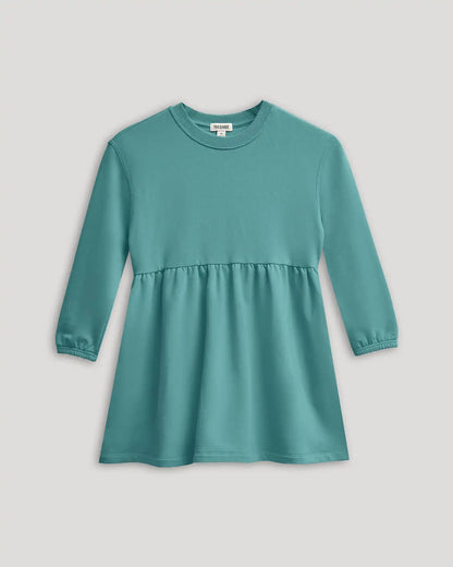 Girls Stormcloud Long Sleeve Fleece Dress