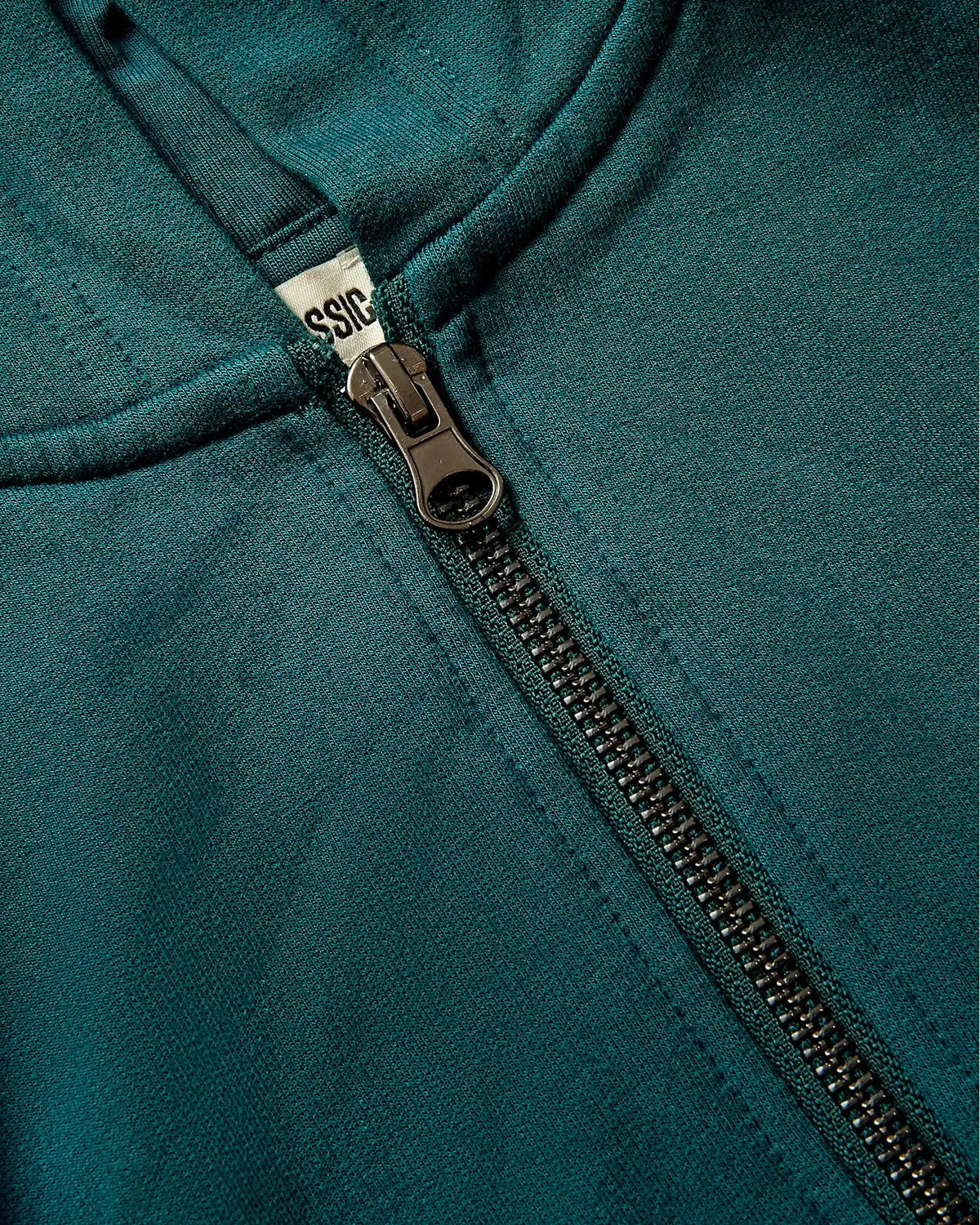 Girls Deep Emerald Cropped Zip Hoodie