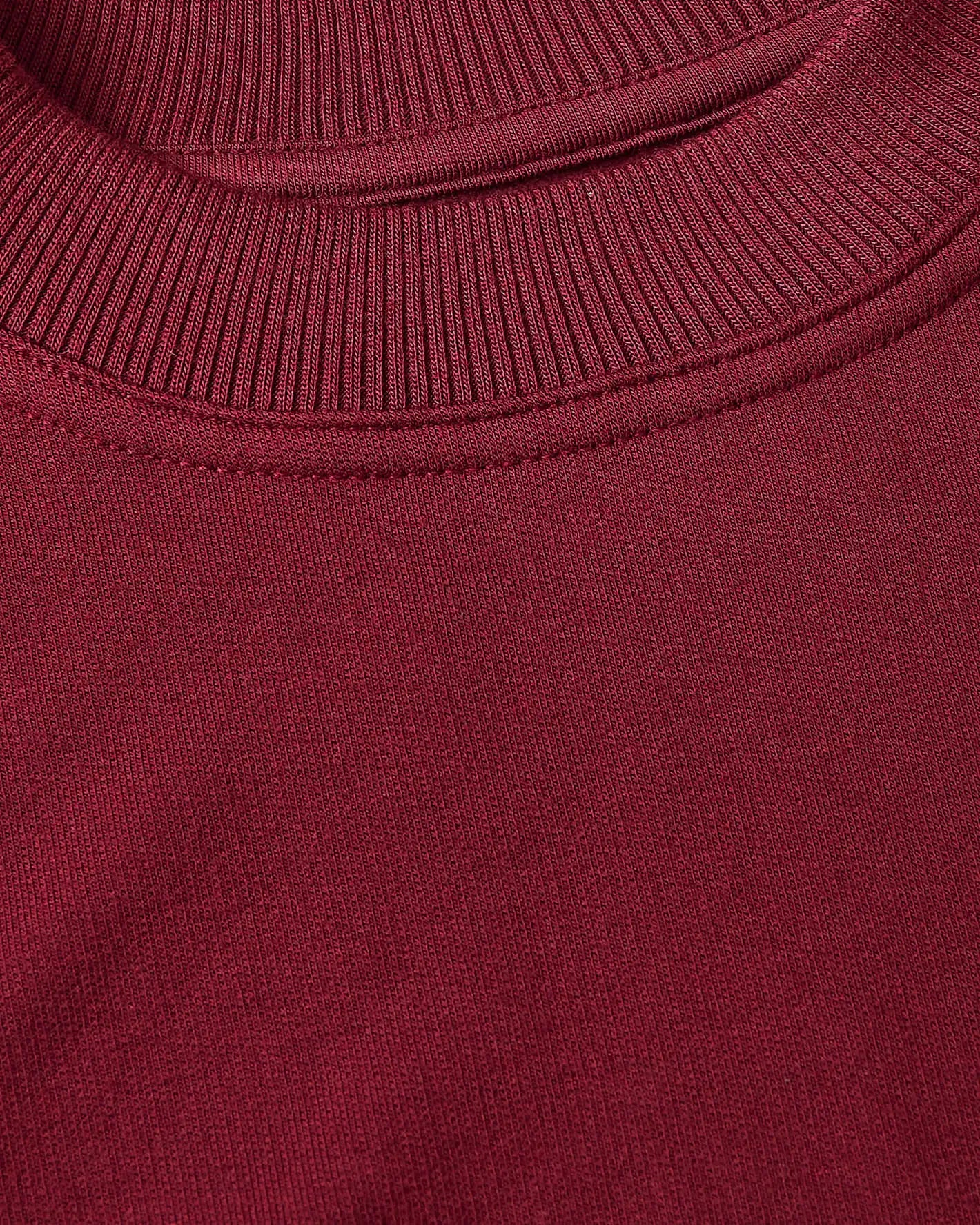 Girls Dark Maroon Slouch Pullover Crew