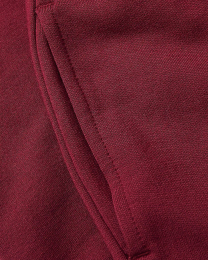 Girls Dark Maroon Cropped Zip Hoodie & Relaxed Joggers 2-Pack