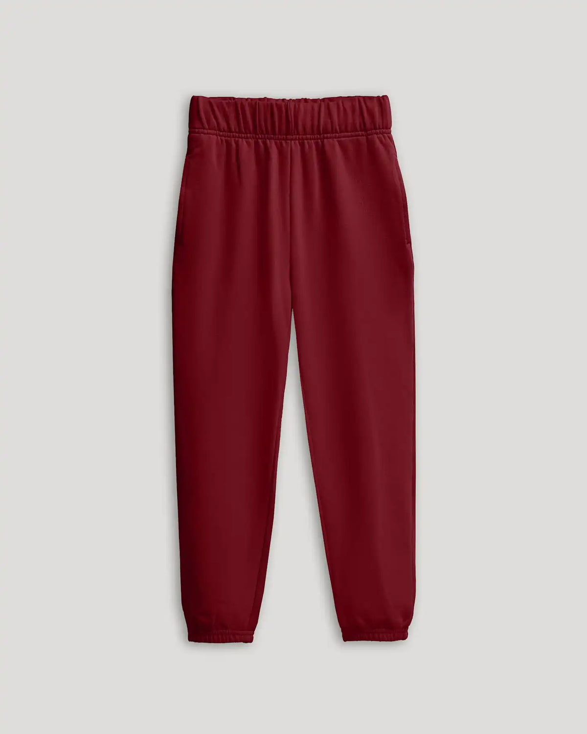 Girls Dark Maroon Relaxed Joggers