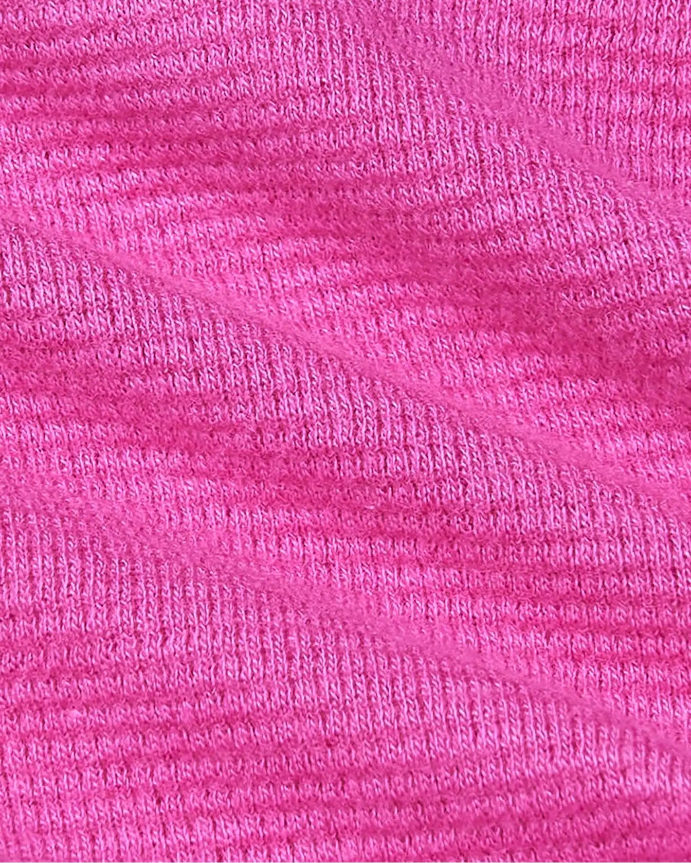 Girls Electric Fuchsia Waffle Long Sleeve Henley & Waffle Leg Pants 2-Pack
