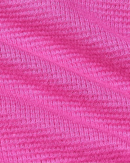 Girls Electric Fuchsia Waffle Long Sleeve Henley & Waffle Leg Pants 2-Pack