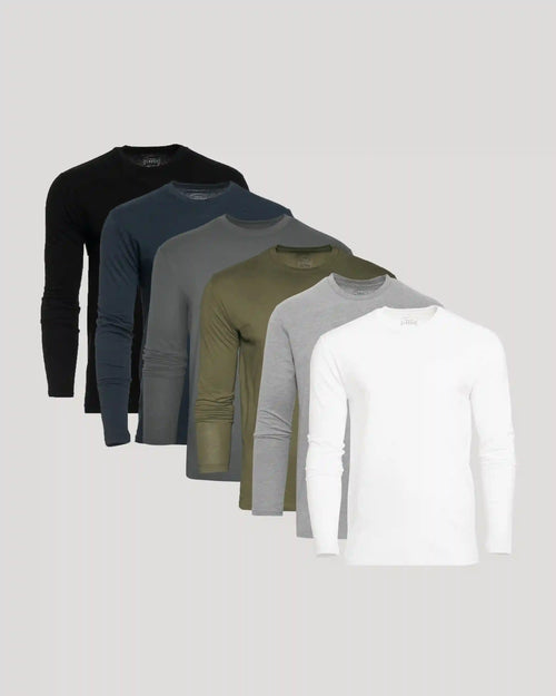 The Staple Classic Long Sleeve Crew 6-Pack