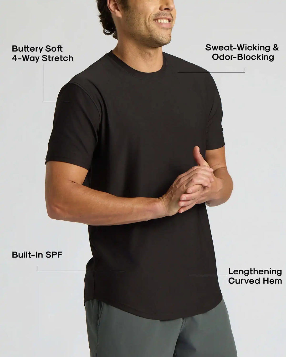 Active Curved Hem Crew 6-Pack
