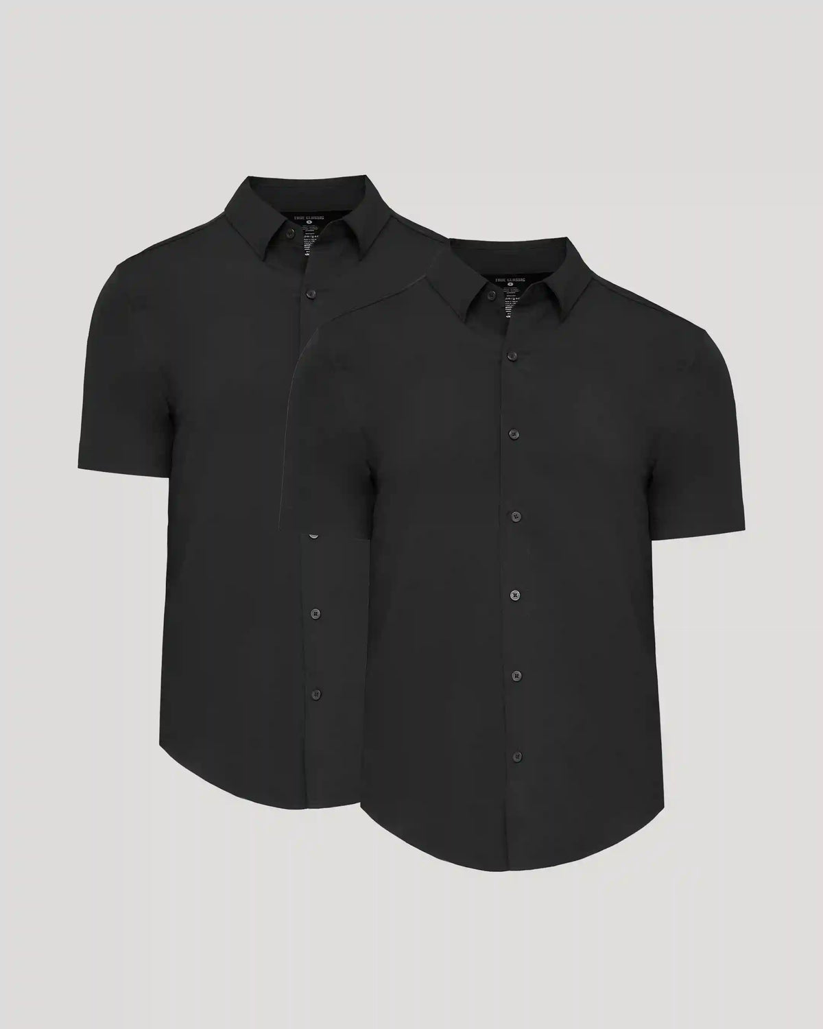 All Black Short Sleeve Performance Dress Shirt 2-Pack