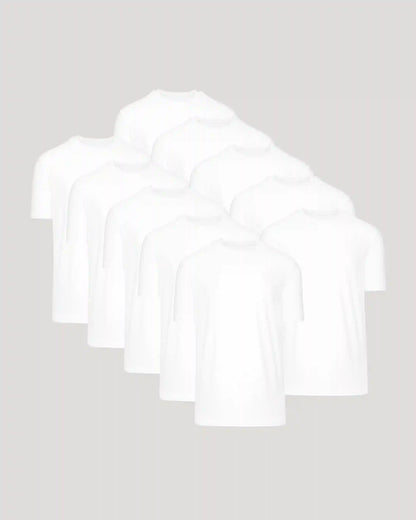 All White Active Crew 10-Pack